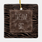 Chocolade Brown Black Zebra Print Keramisch Ornament (Voorkant)