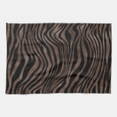 Chocolade Brown Black Zebra Print      Theedoek (Horizontaal)