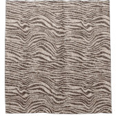 Chocolade Brown Cream Blush Zebra Glitter Douchegordijn (Voorkant)