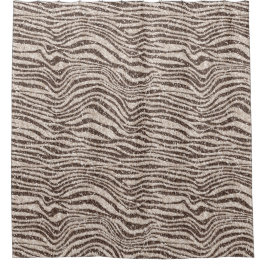 Chocolade Brown Cream Blush Zebra Glitter Douchegordijn