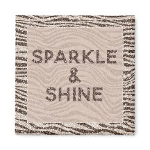 Chocolade Brown Cream Blush Zebra Glitter Dream