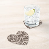 Chocolade Brown Cream Blush Zebra Glitter Kartonnen Onderzetters (Insitu)