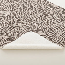 Chocolade Brown Cream Blush Zebra Glitter          Sherpa Deken