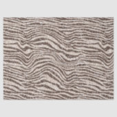 Chocolade Brown Cream Blush Zebra Glitter          Tissuepapier (Voorkant)