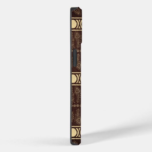 Chocolade Brown Gold Bohemian Monogram Abstract Case-Mate iPhone Case (Achterkant / Rechts)