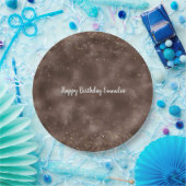 Chocolade Brown Gold Confetti Papieren Bordje (Feest)
