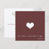 Chocolade Brown & Gold Minimalist Uitnodiging (Voorkant / Achterkant)