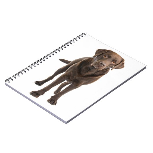 Chocolade Brown Labrador Retriever Puppy notebook Notitieboek (Linkerzijde)