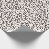 Chocolade Brown Leopard Glitter Cadeaupapier (Hoek)