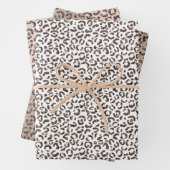 Chocolade Brown Leopard Glitter       Inpakpapier Vel (In situ)