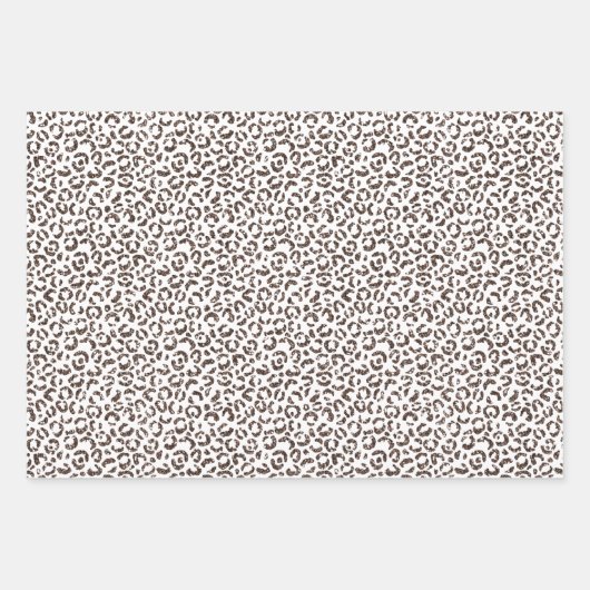 Chocolade Brown Leopard Glitter       Inpakpapier Vel (Voorkant)
