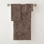 Chocolade Brown-luipaard Glitter             Bad Handdoek (Insitu)