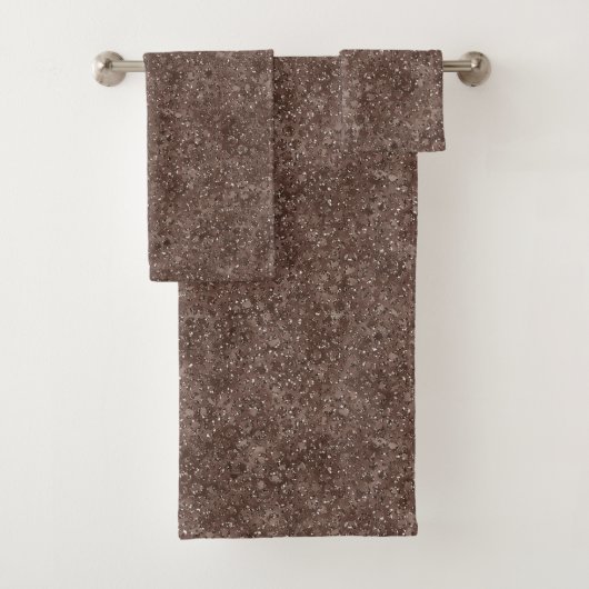 Chocolade Brown-luipaard Glitter             Bad Handdoek (Insitu)