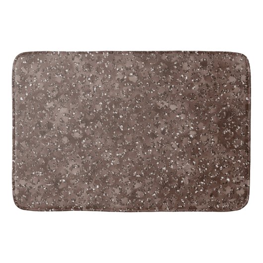 Chocolade Brown-luipaard Glitter Badmat (Voorkant)
