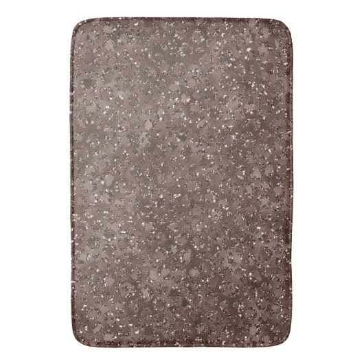 Chocolade Brown-luipaard Glitter Badmat (Voorkant Verticaal)