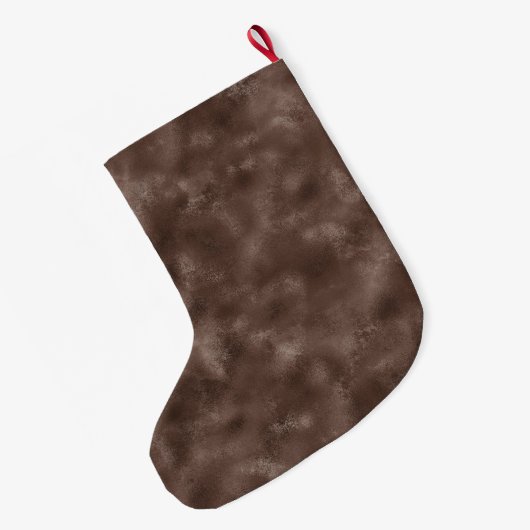 Chocolade Brown-luipaard Glitter Grote Kerstsok (Achterkant (Hangend))