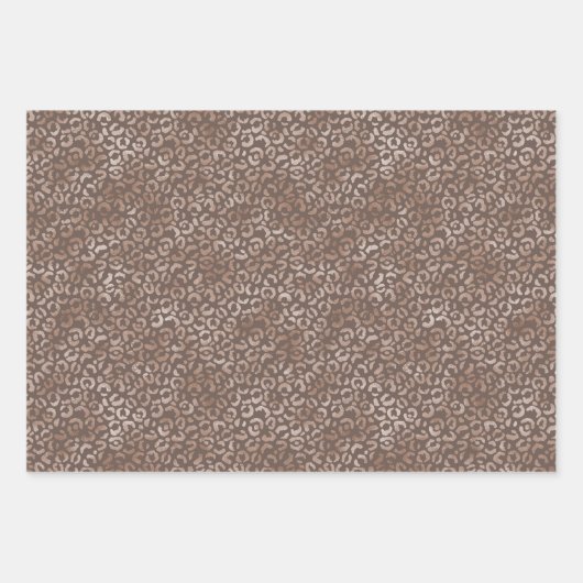 Chocolade Brown-luipaard Glitter Inpakpapier Vel (Voorkant 3)