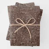 Chocolade Brown-luipaard Glitter Inpakpapier Vel (In situ)