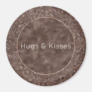 Chocolade Brown-luipaard Glitter Magneet