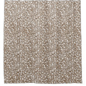 Chocolade Brown-luipdruk Douchegordijn (Voorkant)