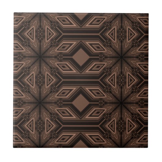 Chocolade Brown Mosaic Ceramic Tile Tegeltje (Voorkant)