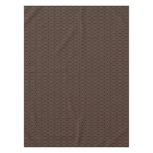 Chocolade Brown Mosaic Cotton Tablecloth Tafelkleed (Voorkant)