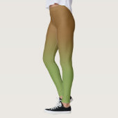 Chocolade Brown Olive Green Ombre Leggings (Links)