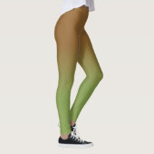 Chocolade Brown Olive Green Ombre Leggings (Rechts)