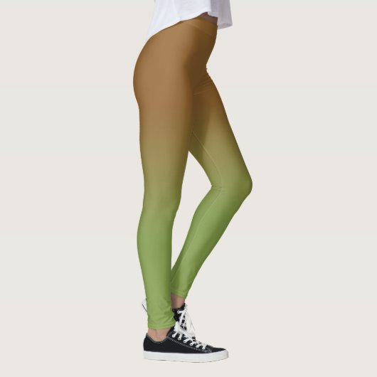 Chocolade Brown Olive Green Ombre Leggings (Rechts)