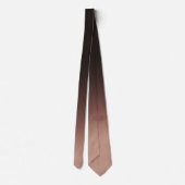 Chocolade Brown Ombre Elegant Gradient Stropdas (Achterkant)