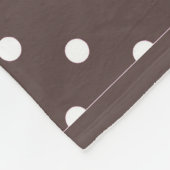 Chocolade Brown Polka Dot Fleece Blanket Deken (Hoek)