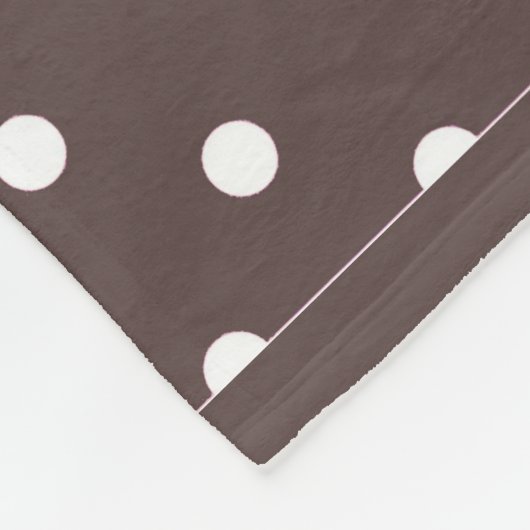 Chocolade Brown Polka Dot Fleece Blanket Deken (Hoek)