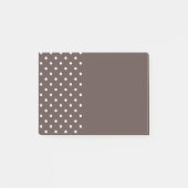 Chocolade Brown Polka Dot Post Post-it® Notes (Voorkant)