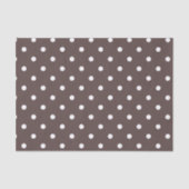Chocolade Brown Polka Dot Tissue Paper Tissuepapier (Voorkant)