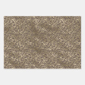 Chocolade Brown Sparkle Stippen Leopard  Inpakpapier Vel (Voorkant 2)
