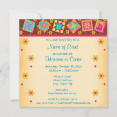 Chocolade Brown Yellow Patchwork Quilt Block Art Kaart (Achterkant)