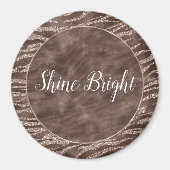Chocolade Brown Zebra Glitter Peach Lijst Magneet (Voorkant)