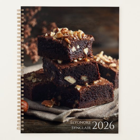 Chocolade Brownie Dessert 2026 Planner (Voorkant)