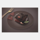 Chocolade Brownie Illustratie Inpakpapier Vel (Voorkant 2)