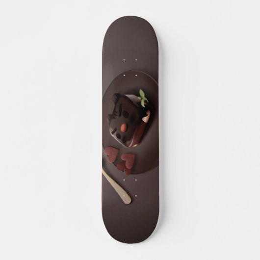 Chocolade Brownie Illustratie Persoonlijk Skateboard (Voorkant)