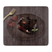 Chocolade Brownie Illustratie Snijplank (Voorkant)