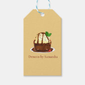 Chocolade Brownie Met Vanille Ijs Cadeaulabel (Voorkant)
