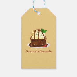 Chocolade Brownie Met Vanille Ijs Cadeaulabel