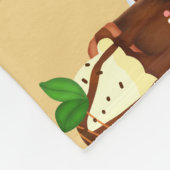 Chocolade Brownie Met Vanille Ijs Fleece Deken (Hoek)
