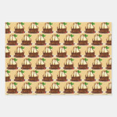 Chocolade brownie met vanille ijs inpakpapier vel (Voorkant 2)
