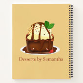 Chocolade brownie met vanille ijs notitieboek (Achterkant)