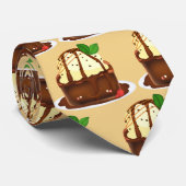 Chocolade brownie met vanille ijs stropdas (Opgerold)
