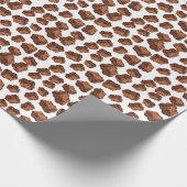 Chocolade brownie patroon cadeaupapier (Hoek)