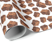 Chocolade brownie patroon cadeaupapier (Rol Hoek)