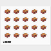 chocolade brownie ronde sticker (Vel)